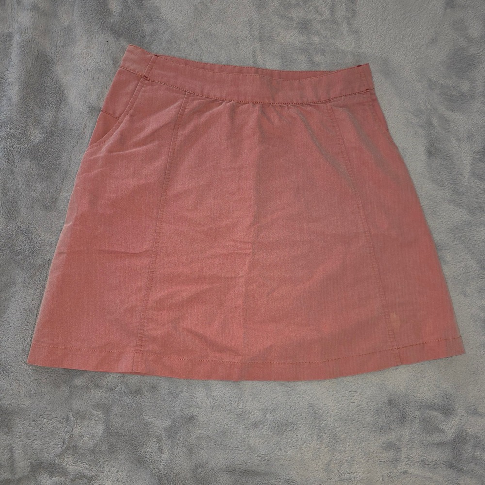Ibex Organic Cotton Recycled Herringbone Skirt Rose Pink Size 6 with pockets